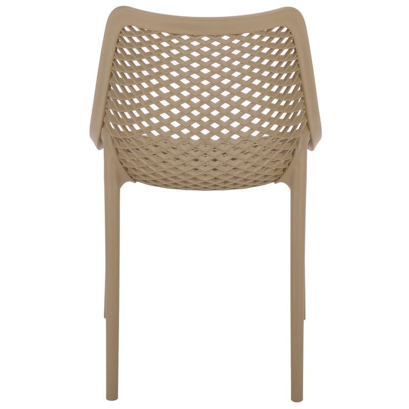 Safavieh Leila Plastic Dining Chair Set of 2  in Beige