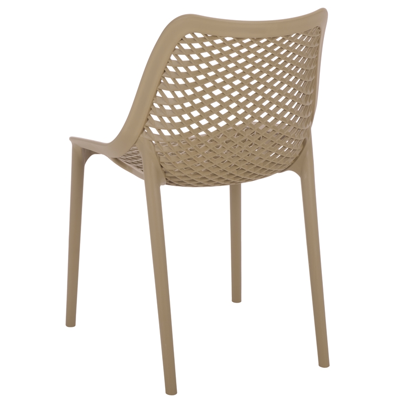 Safavieh Leila Plastic Dining Chair Set of 2  in Beige