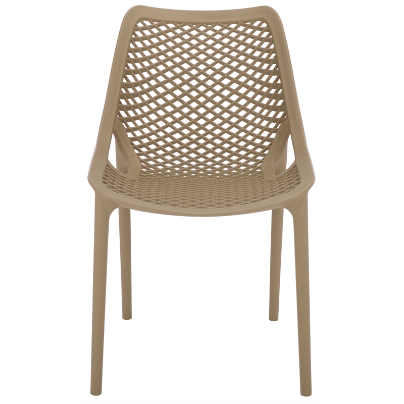 Safavieh Leila Plastic Dining Chair Set of 2  in Beige