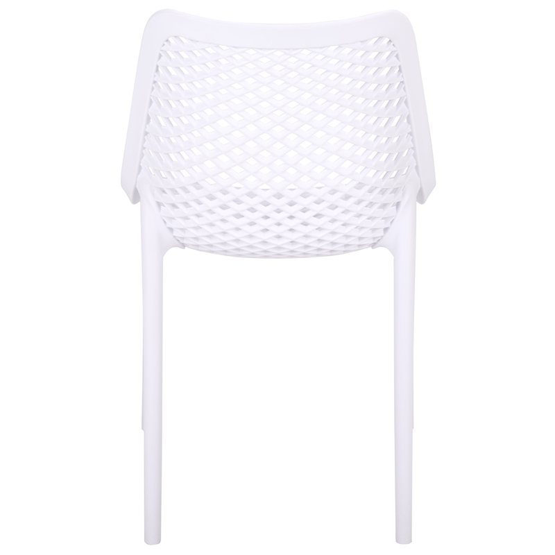 Safavieh Leila Plastic Dining Chair Set of 2  in White