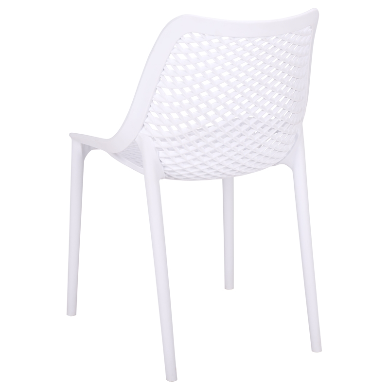 Safavieh Leila Plastic Dining Chair Set of 2  in White