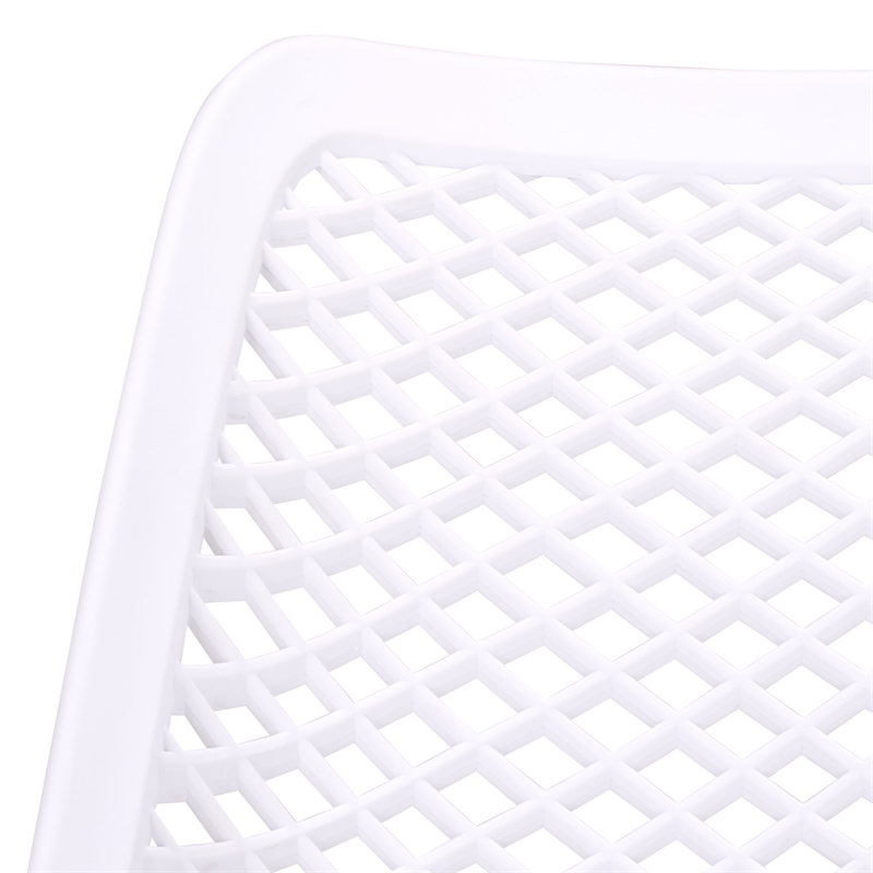 Safavieh Leila Plastic Dining Chair Set of 2  in White