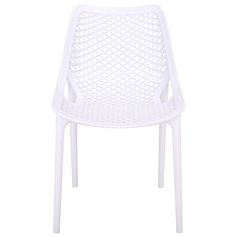 Safavieh Leila Plastic Dining Chair Set of 2  in White