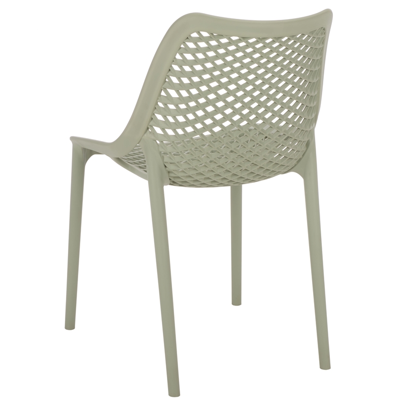 Safavieh Leila Plastic Dining Chair Set of 2  in Green