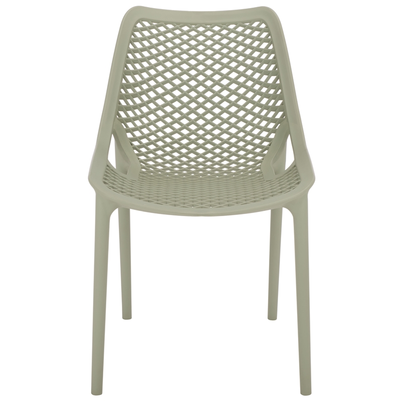 Safavieh Leila Plastic Dining Chair Set of 2  in Green