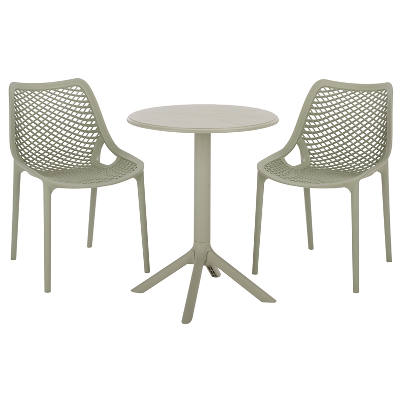 Safavieh Leila Plastic Dining Chair Set of 2  in Green