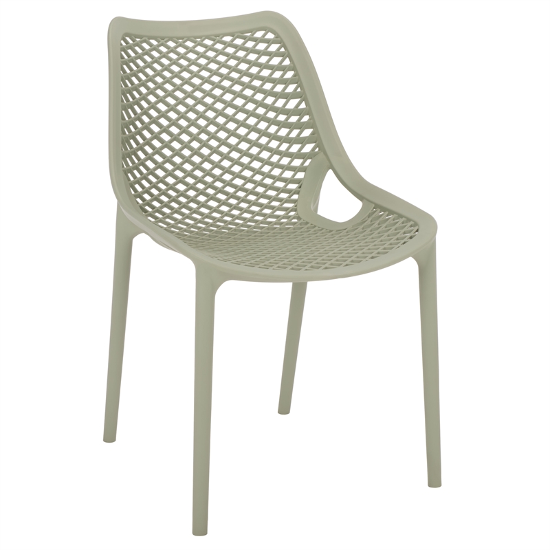 Safavieh Leila Plastic Dining Chair Set of 2  in Green