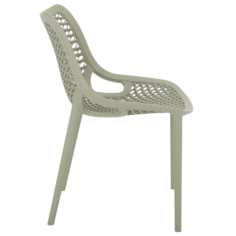 Safavieh Leila Plastic Dining Chair Set of 2  in Green