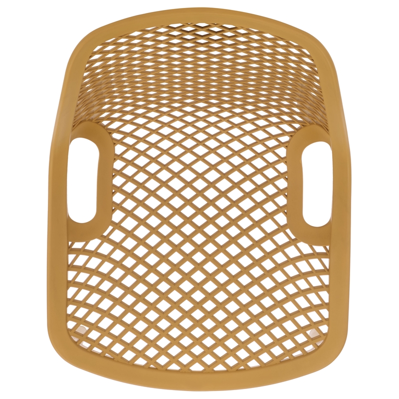 Safavieh Leila Plastic Dining Chair Set of 2  in Yellow