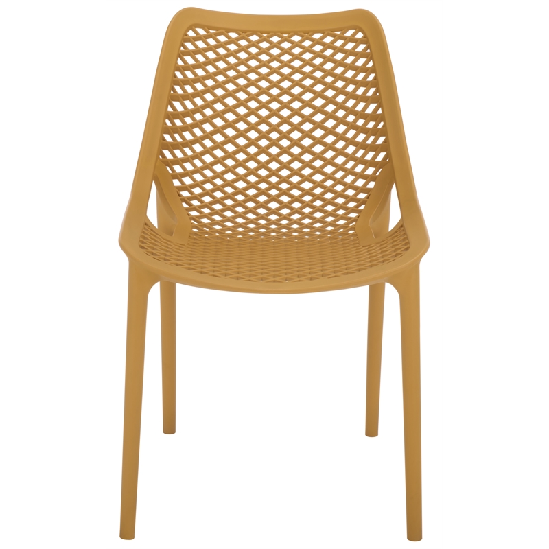 Safavieh Leila Plastic Dining Chair Set of 2  in Yellow