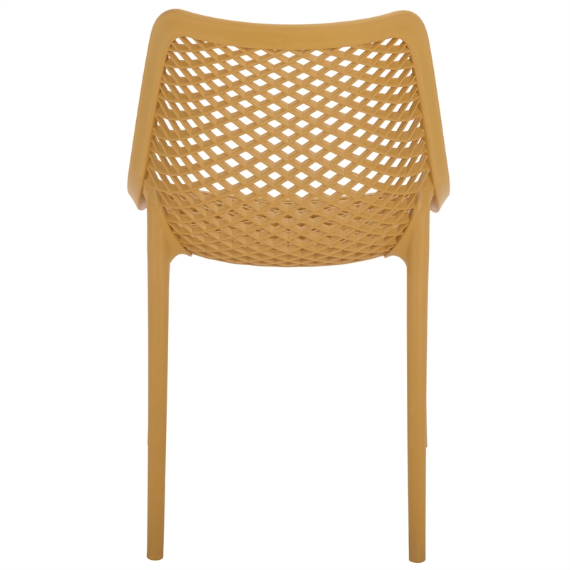 Safavieh Leila Plastic Dining Chair Set of 2  in Yellow