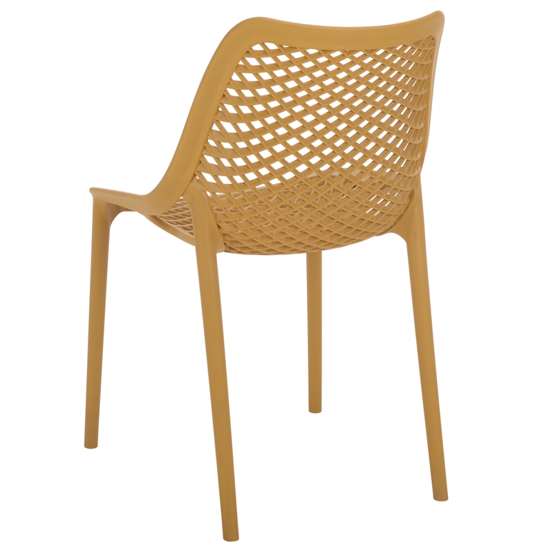 Safavieh Leila Plastic Dining Chair Set of 2  in Yellow