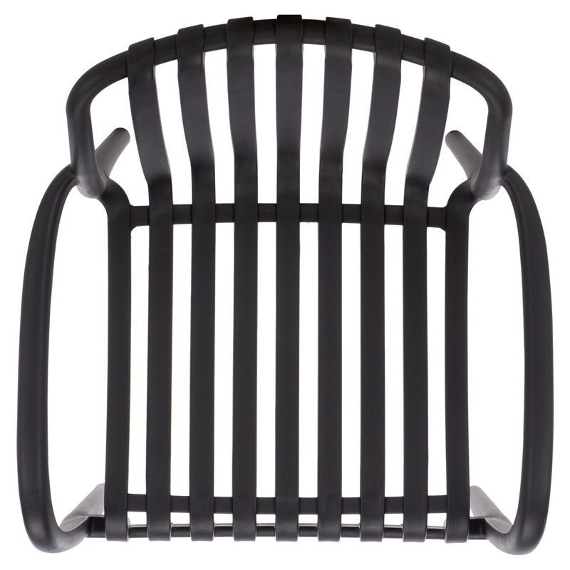 Safavieh Holly Plastic Dining Armchair Set of 2 in Black