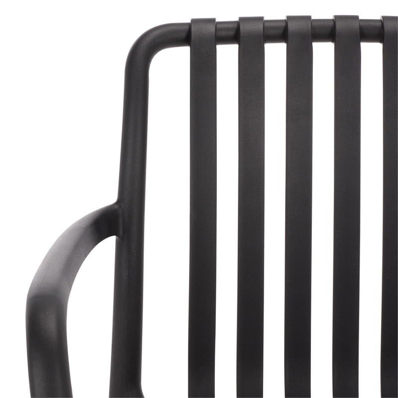 Safavieh Holly Plastic Dining Armchair Set of 2 in Black
