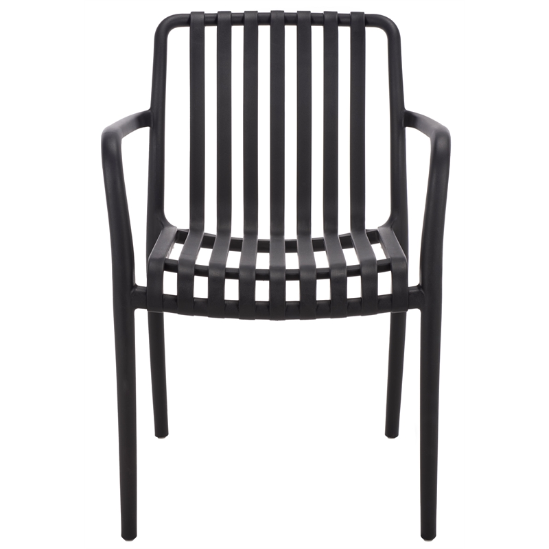 Safavieh Holly Plastic Dining Armchair Set of 2 in Black