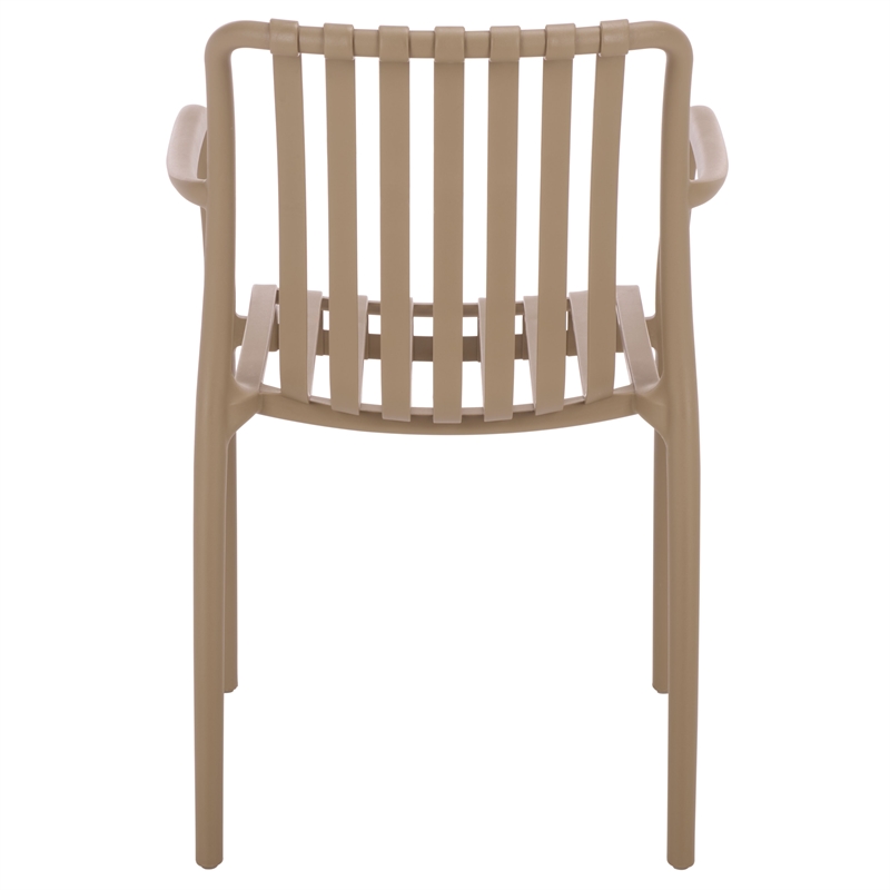 Safavieh Holly Plastic Dining Armchair Set of 2  in Beige