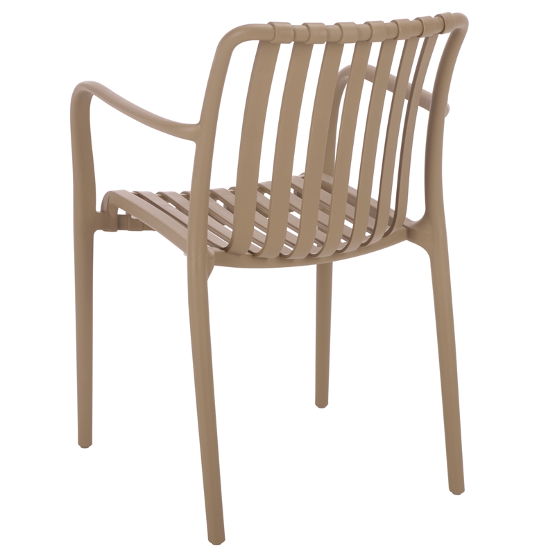Safavieh Holly Plastic Dining Armchair Set of 2  in Beige