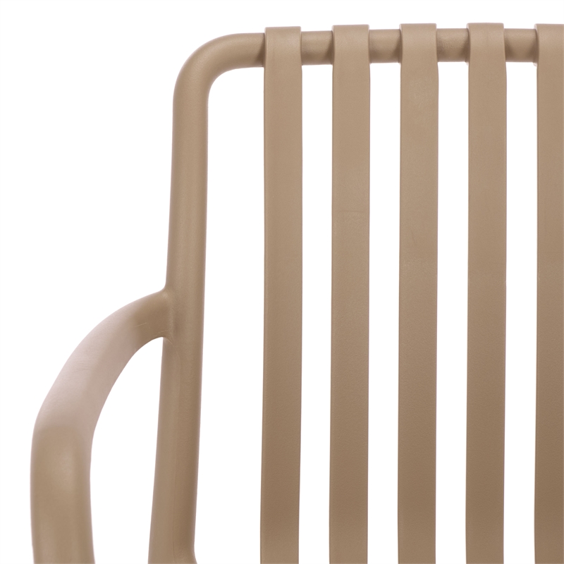 Safavieh Holly Plastic Dining Armchair Set of 2  in Beige