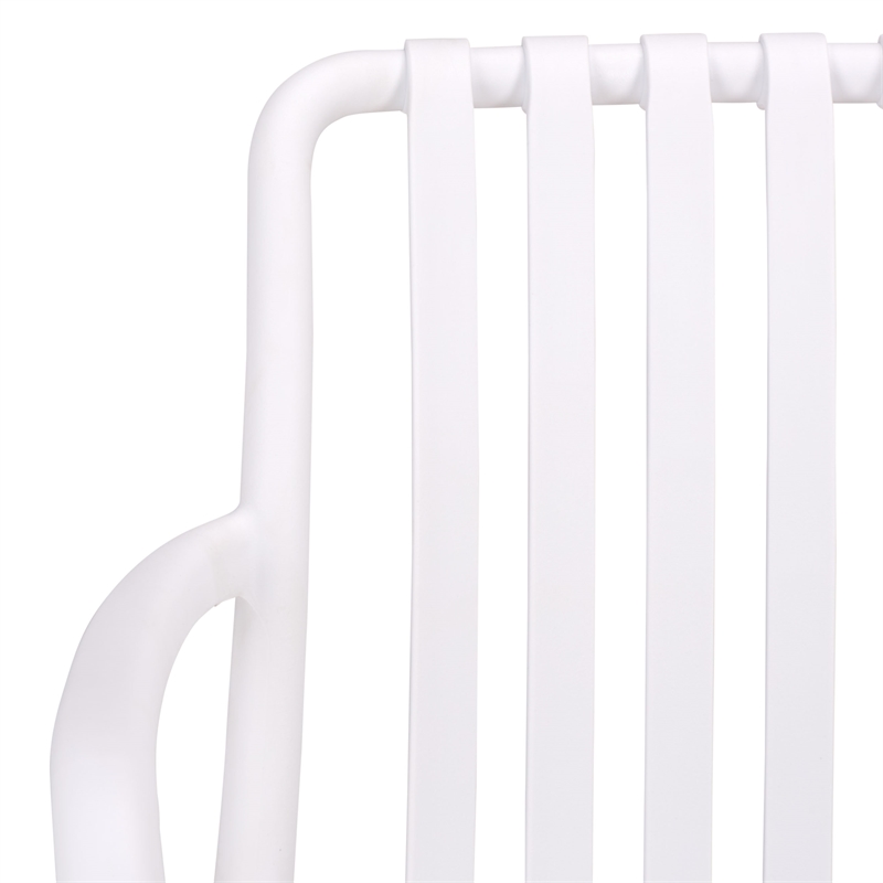 Safavieh Holly Plastic Dining Armchair Set of 2 in White