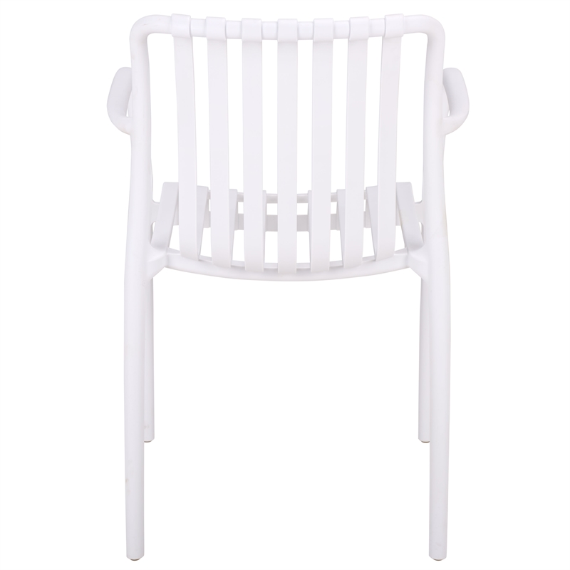 Safavieh Holly Plastic Dining Armchair Set of 2 in White