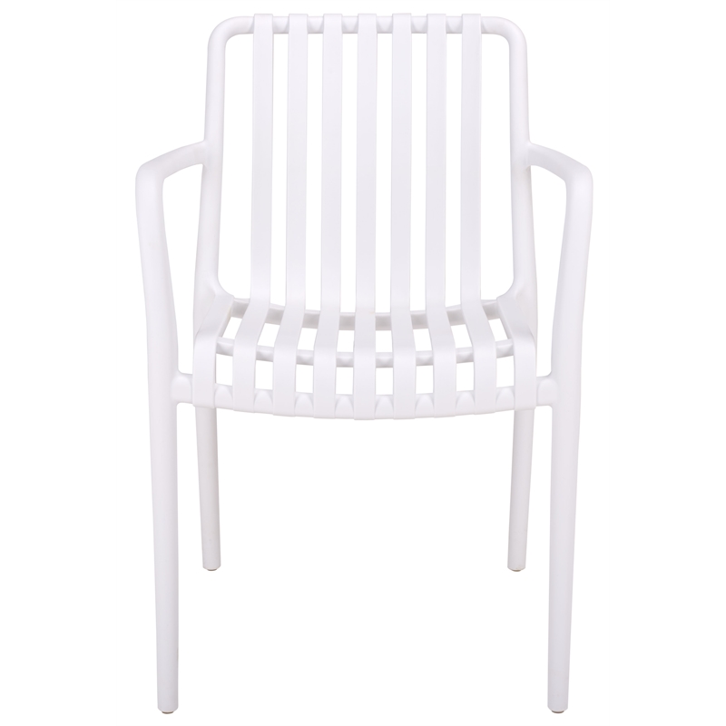Safavieh Holly Plastic Dining Armchair Set of 2 in White