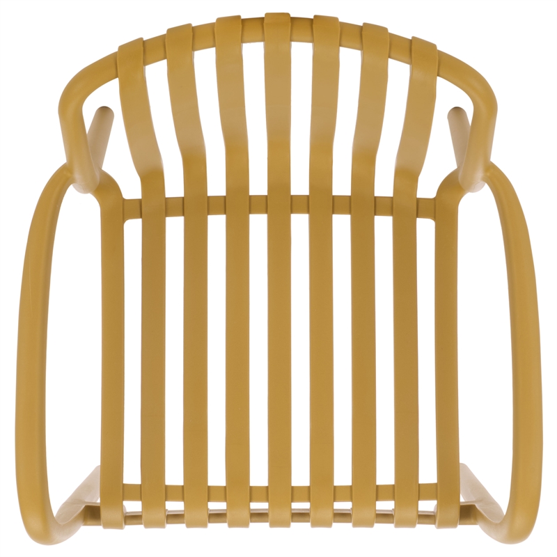 Safavieh Holly Plastic Dining Armchair Set of 2 in Yellow