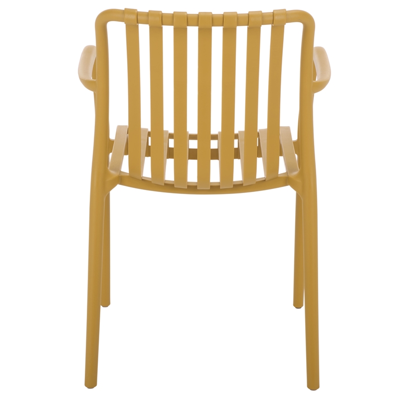 Safavieh Holly Plastic Dining Armchair Set of 2 in Yellow