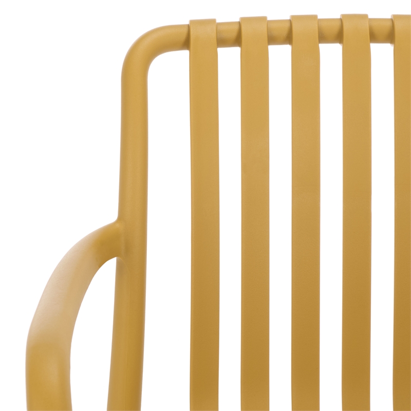 Safavieh Holly Plastic Dining Armchair Set of 2 in Yellow