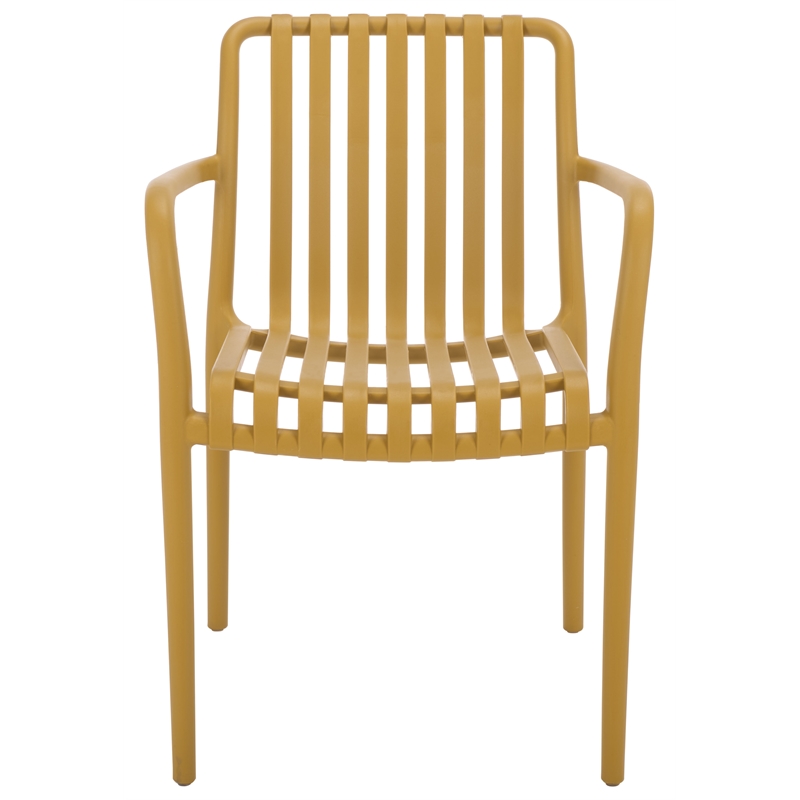 Safavieh Holly Plastic Dining Armchair Set of 2 in Yellow
