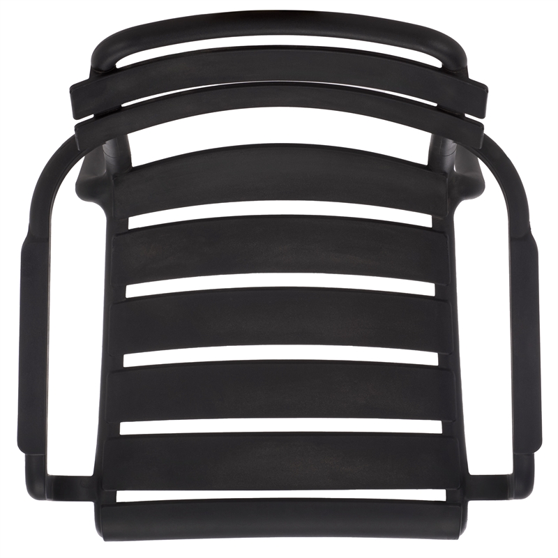 Safavieh Sarah Plastic Dining Armchair Set of 2  in Black