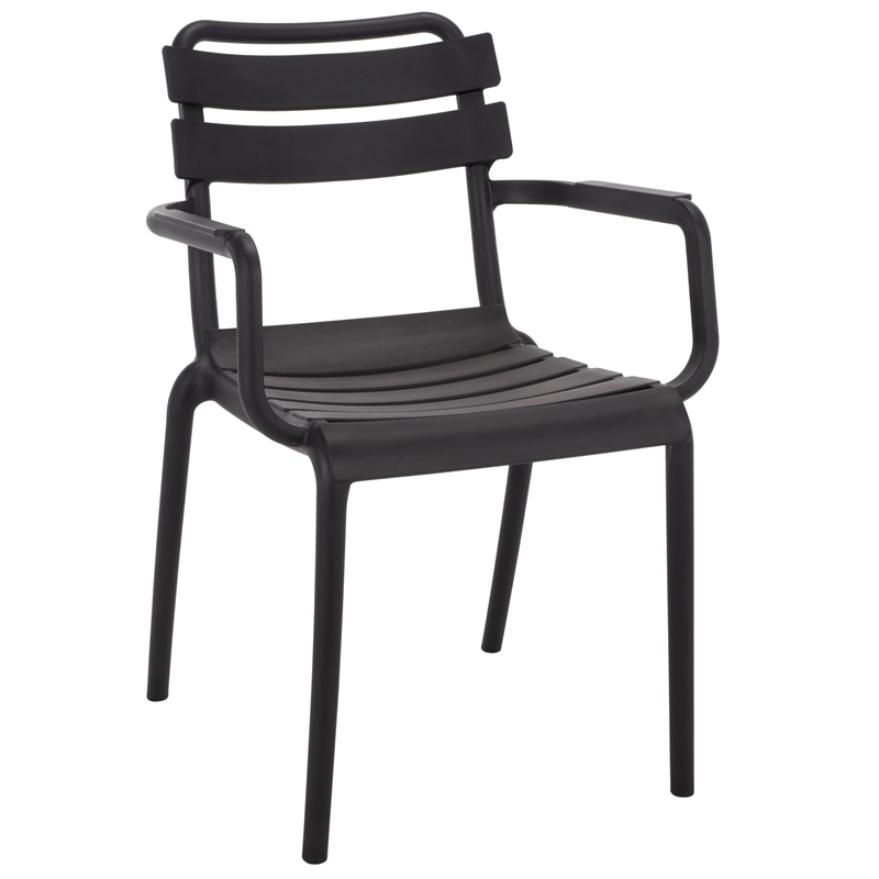 Safavieh Sarah Plastic Dining Armchair Set of 2  in Black