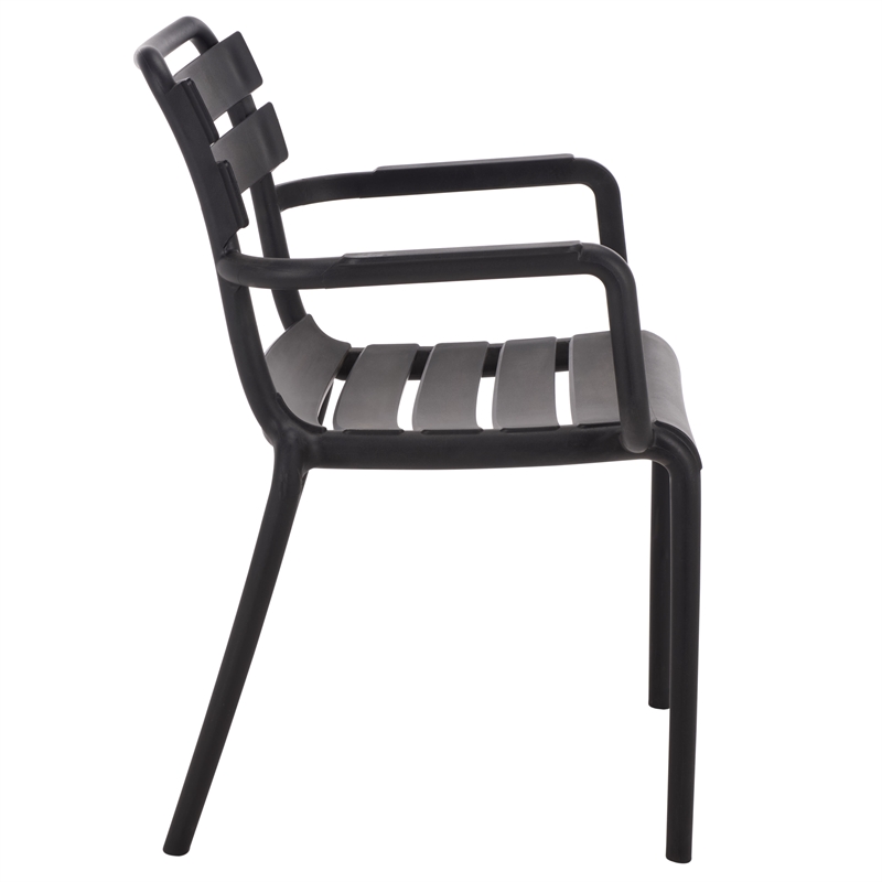 Safavieh Sarah Plastic Dining Armchair Set of 2  in Black