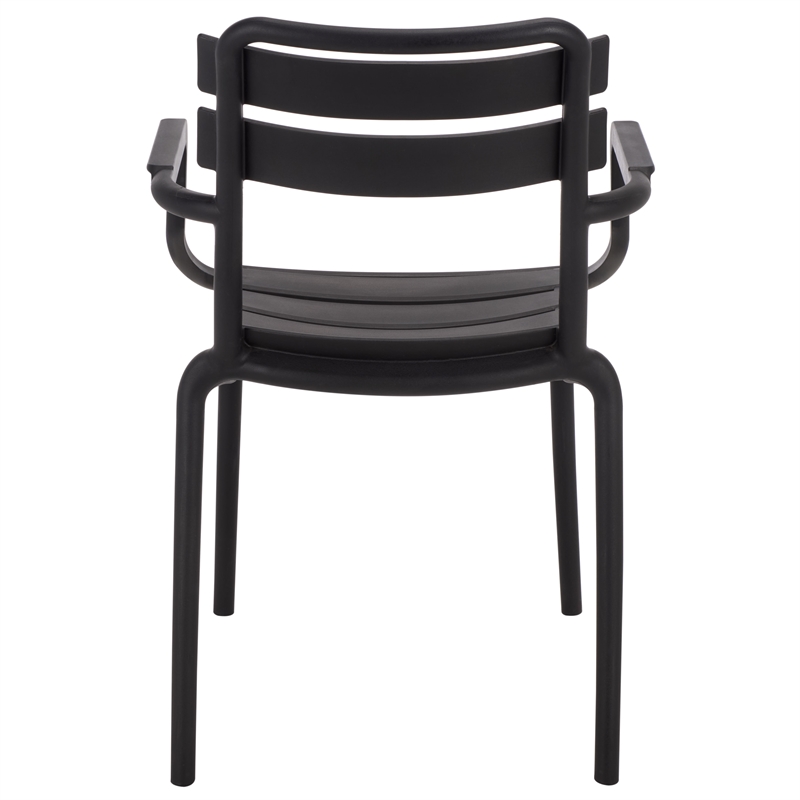 Safavieh Sarah Plastic Dining Armchair Set of 2  in Black