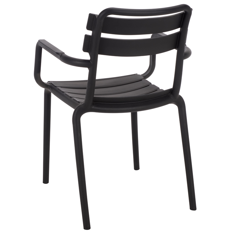 Safavieh Sarah Plastic Dining Armchair Set of 2  in Black