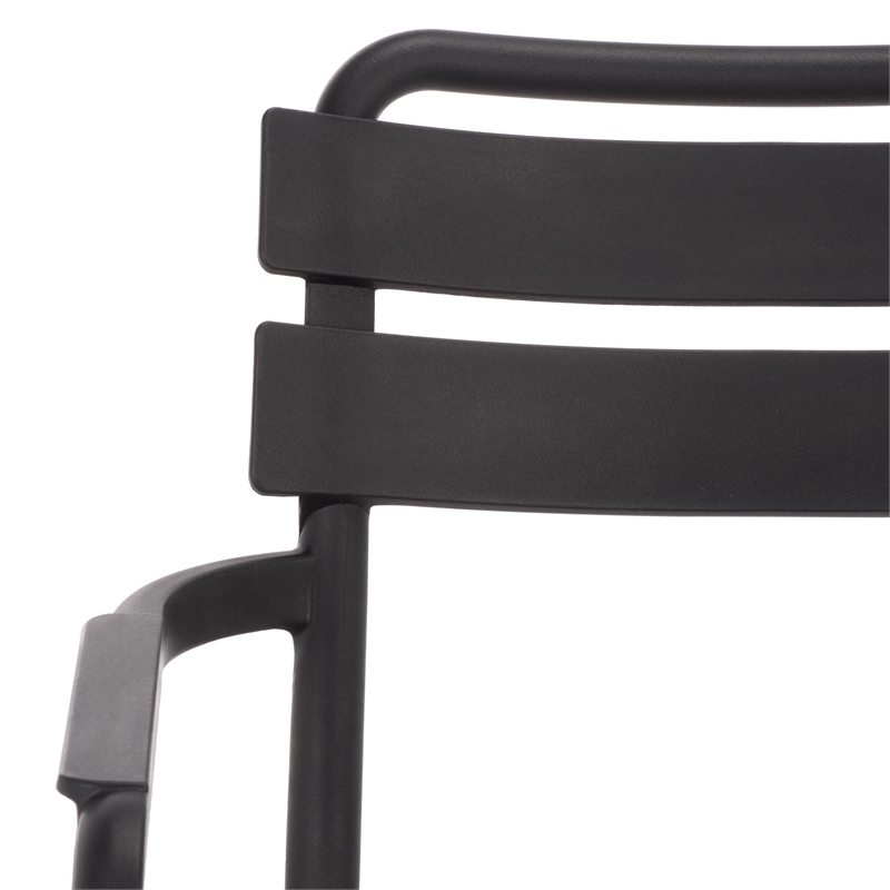 Safavieh Sarah Plastic Dining Armchair Set of 2  in Black