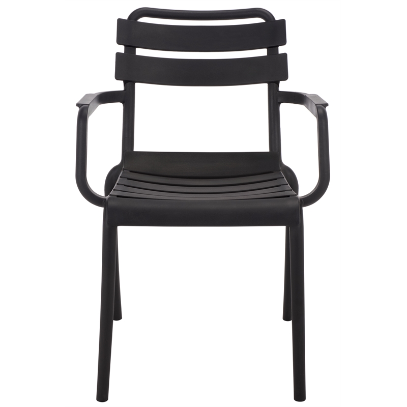 Safavieh Sarah Plastic Dining Armchair Set of 2  in Black