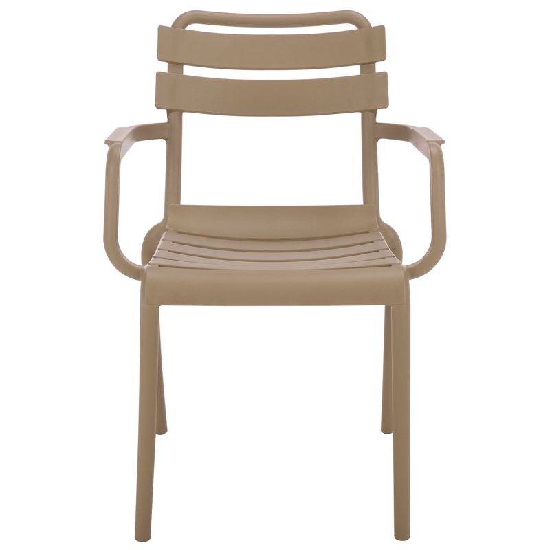 Safavieh Sarah Plastic Dining Armchair Set of 2  in Beige