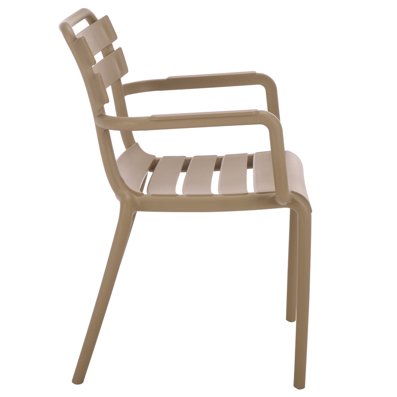 Safavieh Sarah Plastic Dining Armchair Set of 2  in Beige