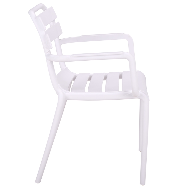 Safavieh Sarah Plastic Dining Armchair Set of 2  in White