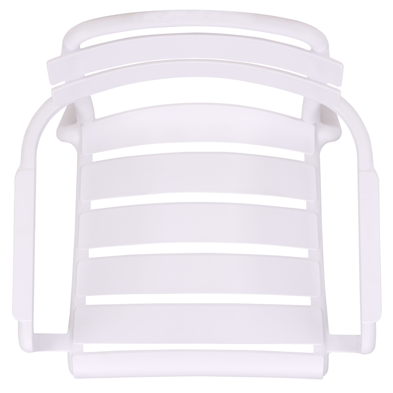 Safavieh Sarah Plastic Dining Armchair Set of 2  in White