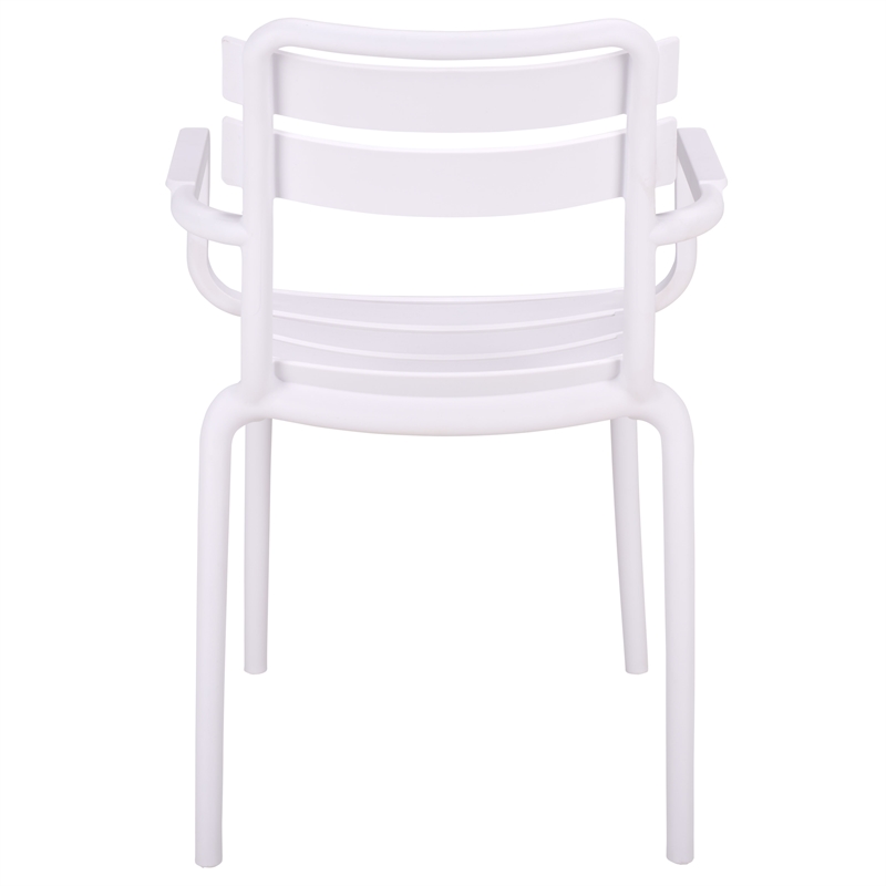 Safavieh Sarah Plastic Dining Armchair Set of 2  in White