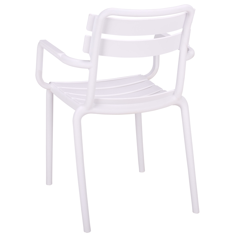 Safavieh Sarah Plastic Dining Armchair Set of 2  in White
