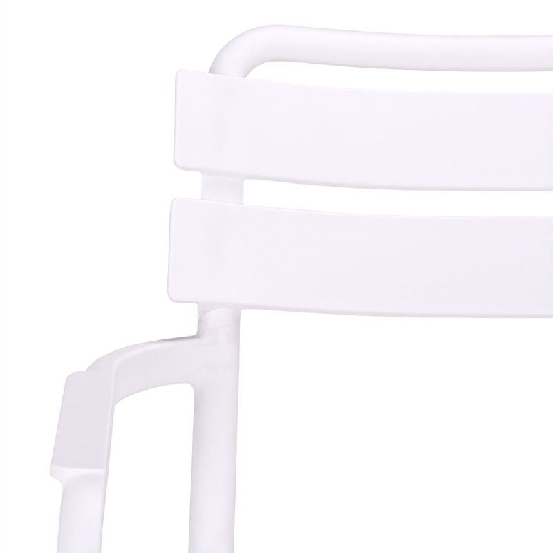 Safavieh Sarah Plastic Dining Armchair Set of 2  in White