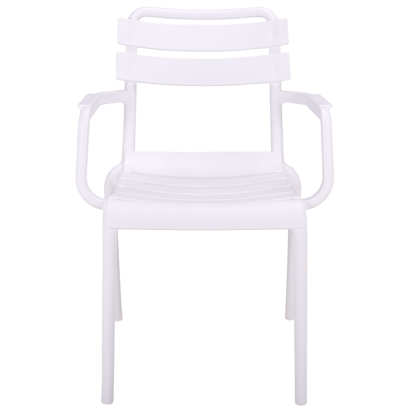 Safavieh Sarah Plastic Dining Armchair Set of 2  in White