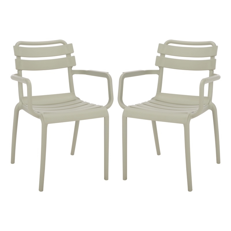 Safavieh Sarah Plastic Dining Armchair Set of 2  in Green