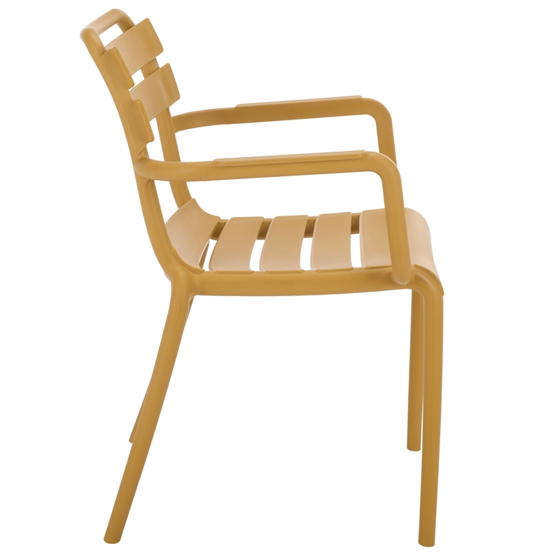 Safavieh Sarah Plastic Dining Armchair Set of 2  in Yellow