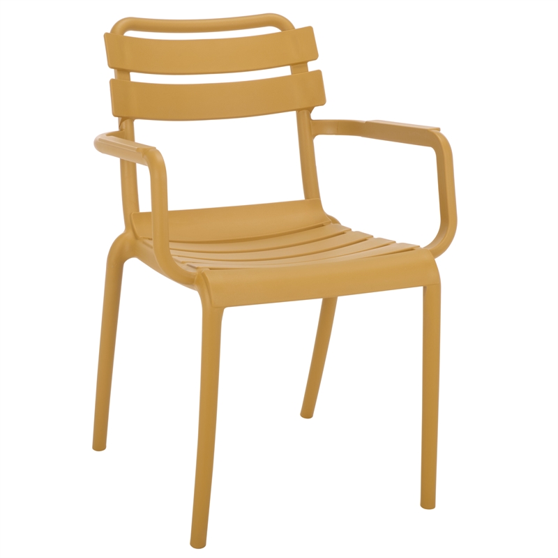 Safavieh Sarah Plastic Dining Armchair Set of 2  in Yellow