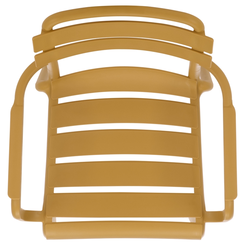 Safavieh Sarah Plastic Dining Armchair Set of 2  in Yellow