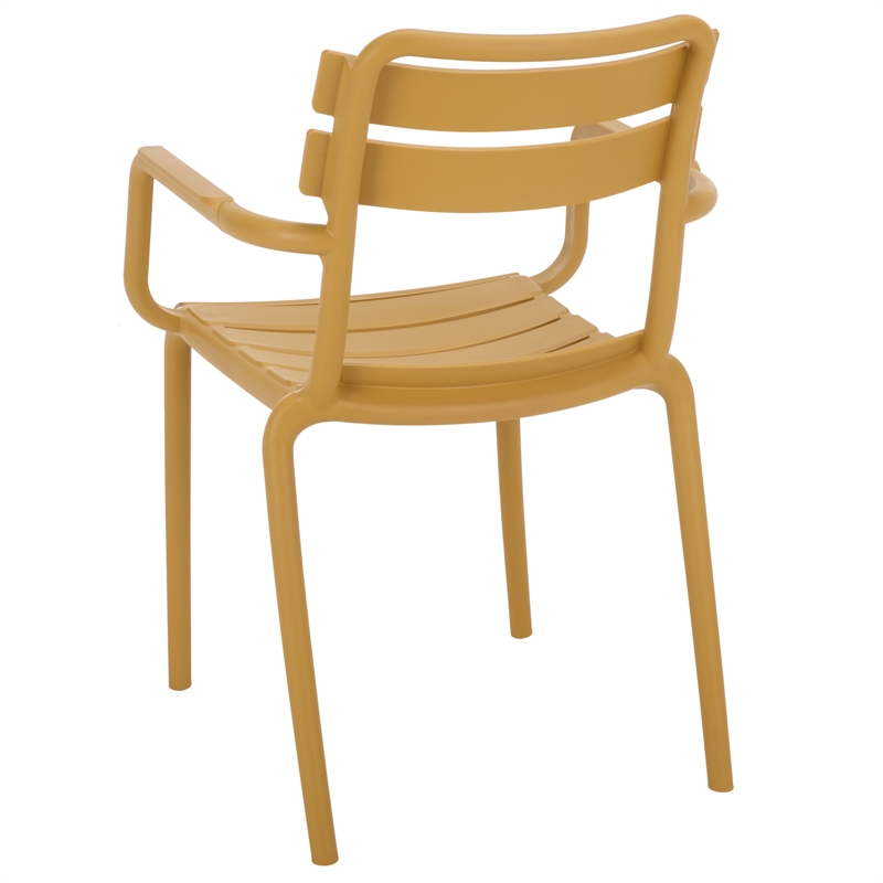 Safavieh Sarah Plastic Dining Armchair Set of 2  in Yellow