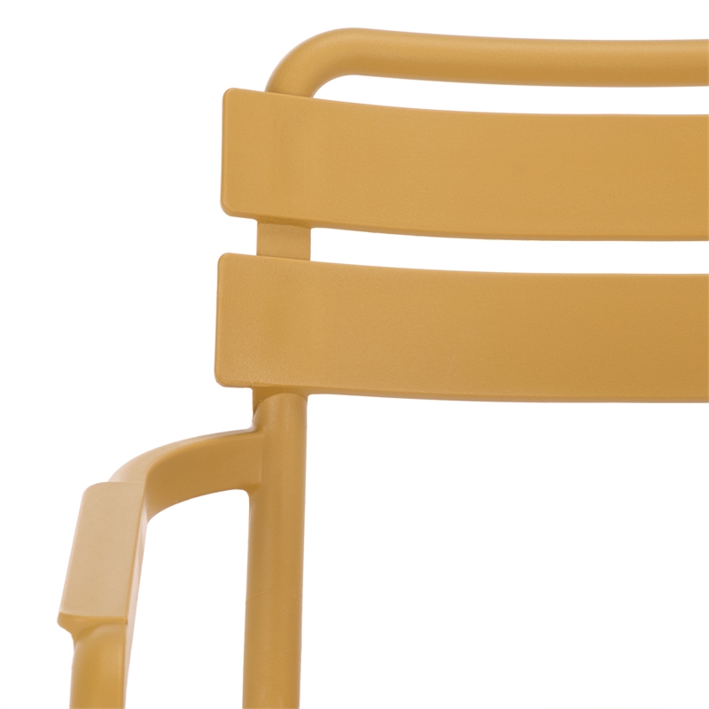 Safavieh Sarah Plastic Dining Armchair Set of 2  in Yellow